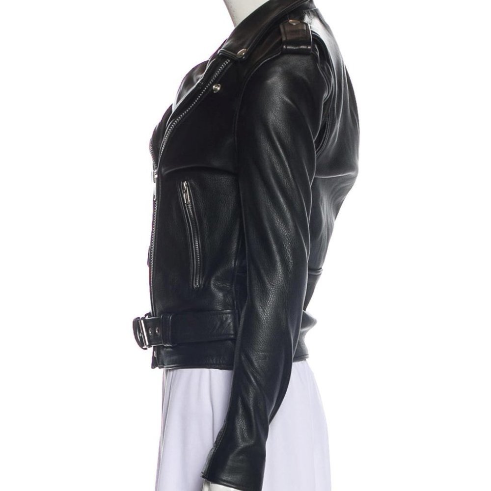 Understated Leather black motorcycle jacket XS - Picture 4 of 5